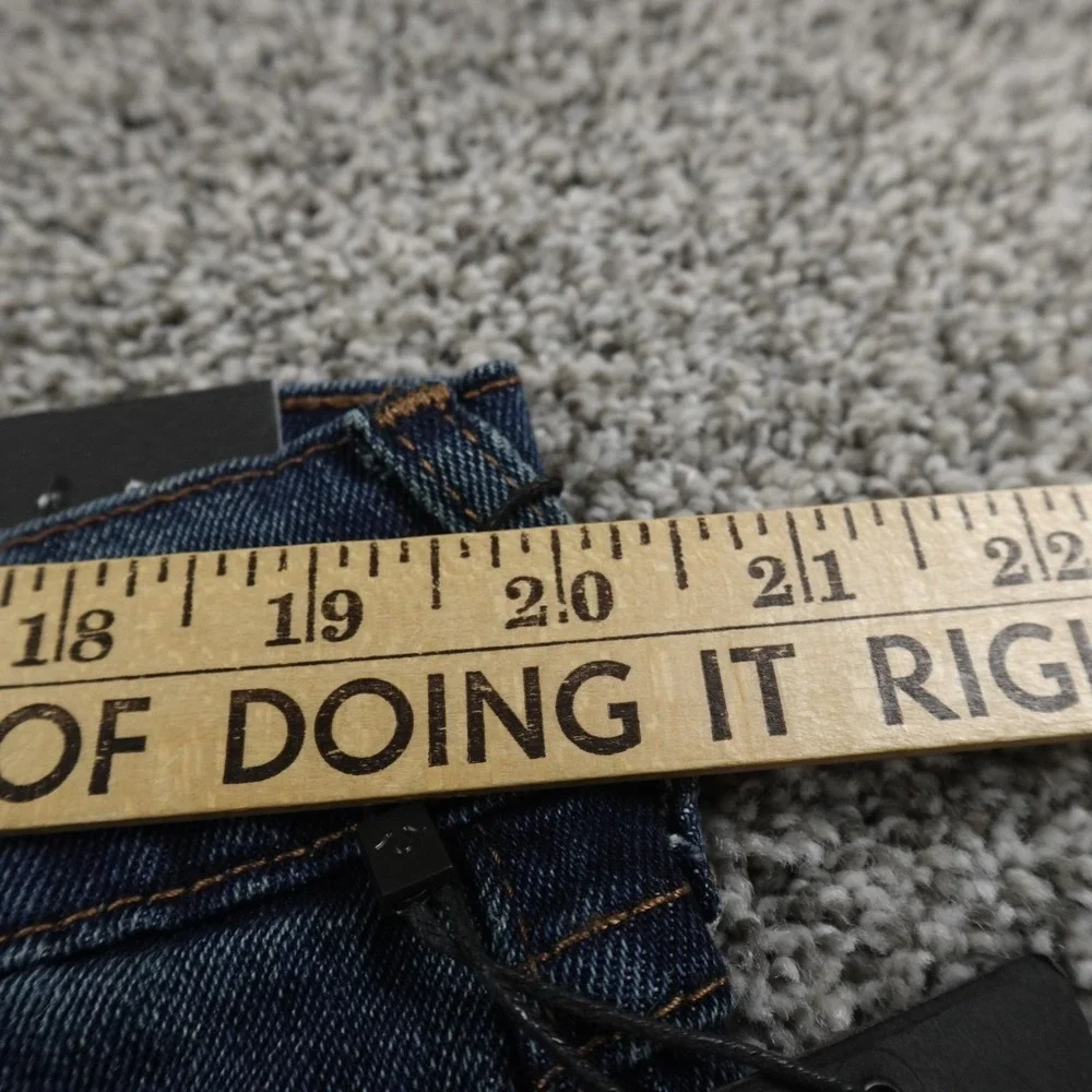 NEW True Religion Jeans‎ Mens 38X32 Blue Denim Rocco Relaxed Skinny Flap Pocket